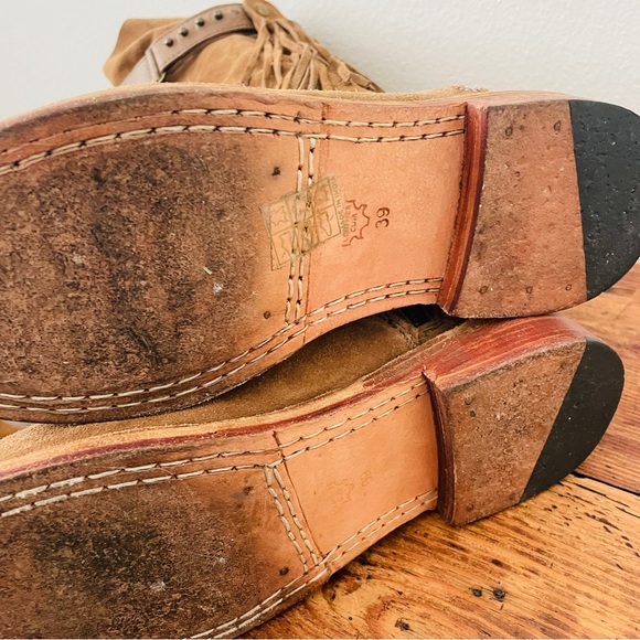 Free People Sayre Mid Boots Fringe Boho Festival - Picture 8 of 11